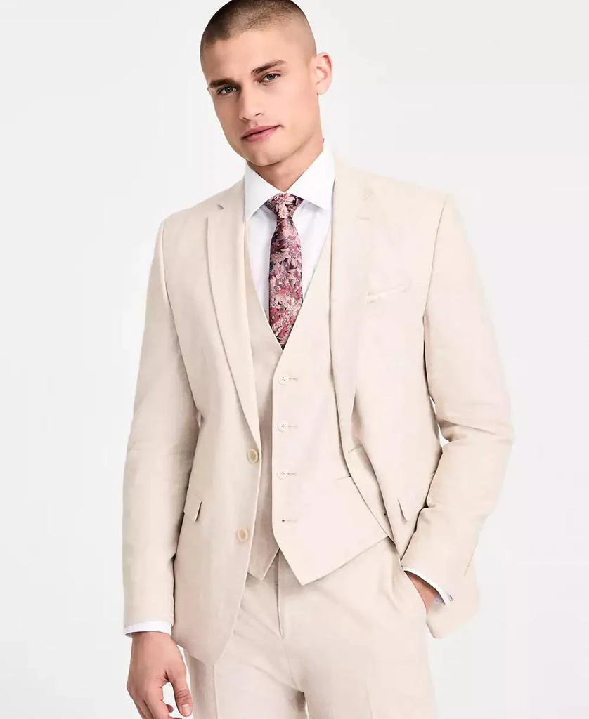 Bar III Men's Slim-Fit Linen Suit Vest, Exclusively at Macy's 4