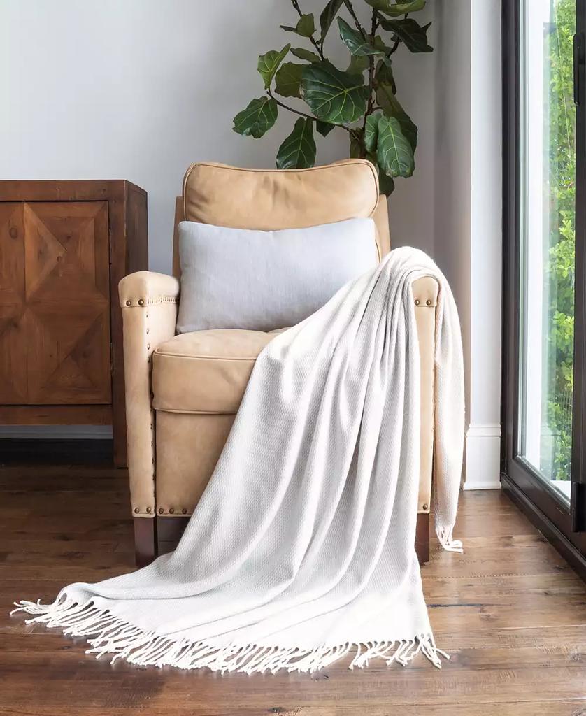 IENJOY HOME Herringbone Fringed Throw, 60" x 50"