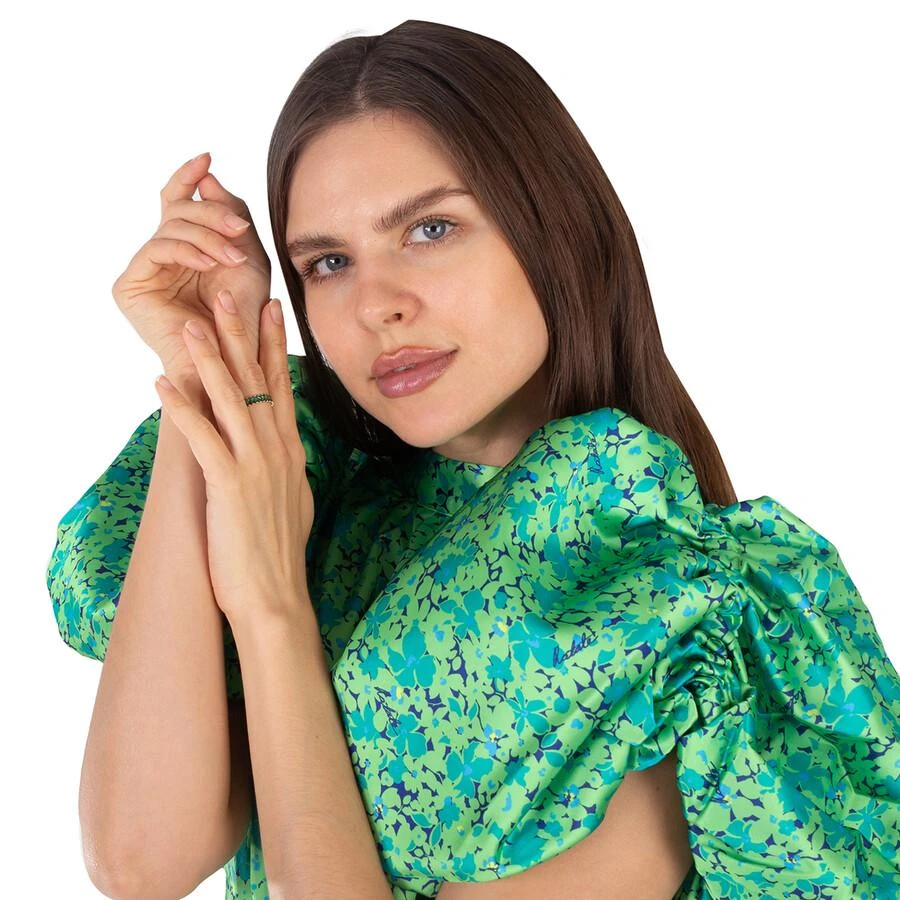 Swarovski Matrix Baguette Cut Green Crystal Ring 2