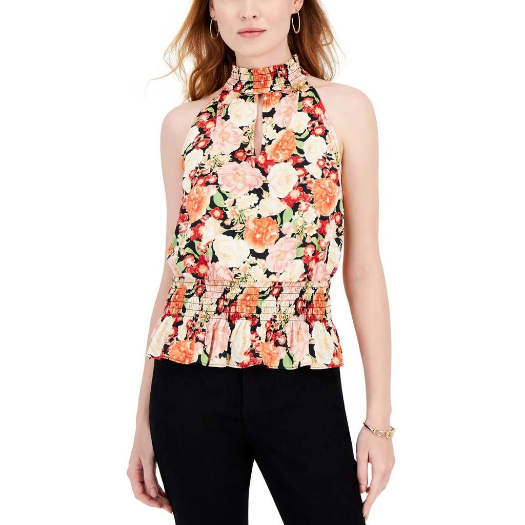 INC International Womens Smocked Waist Sleeveless Halter Top 3