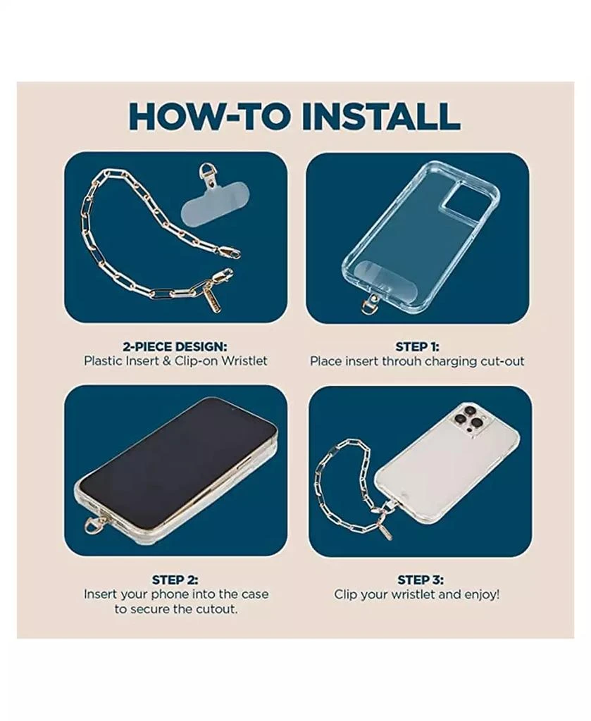 Case-Mate Chunky Chain Phone Wristlet-Gold 4