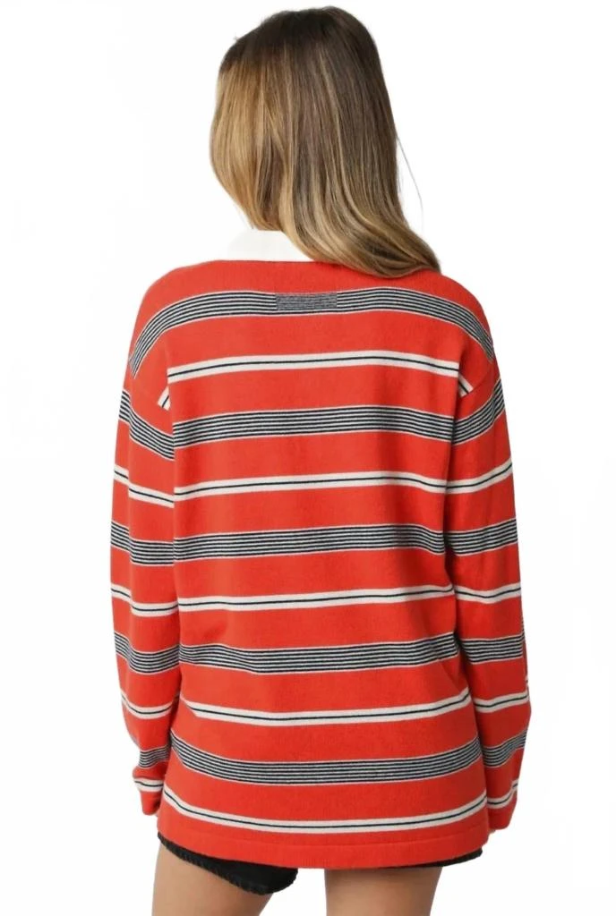 Azalea Romy Relaxed Drape Polo In Cherry 2