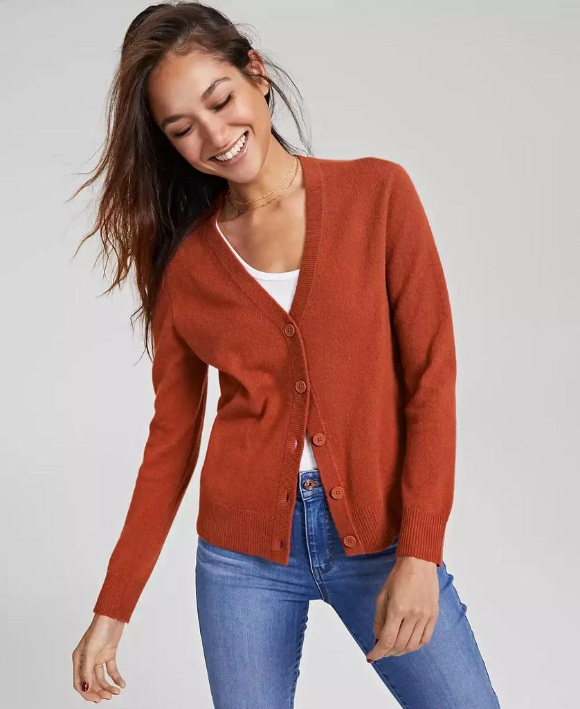 Charter Club Women's Petite 100% Cashmere Cardigan, Created for Macy's 1