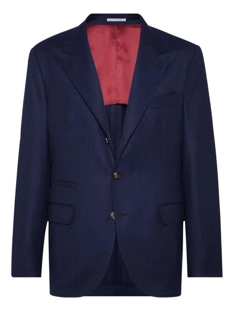 Brunello Cucinelli Camel Jacket With Patch Pockets - Suits