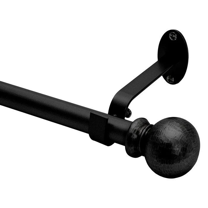 Elrene Home Fashions Farmhouse Ball Single Curtain Rod, 86"-120" 1