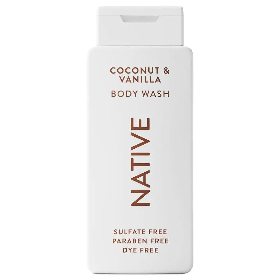 Native Body Wash, Sulfate Free, For Women and Men Coconut & Vanilla