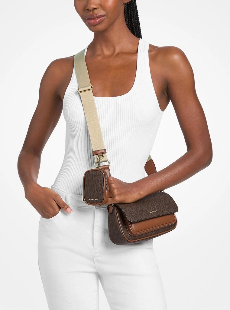 Michael Kors Outlet Jet Set Travel Small Signature Logo Crossbody Bag With Pouch 4