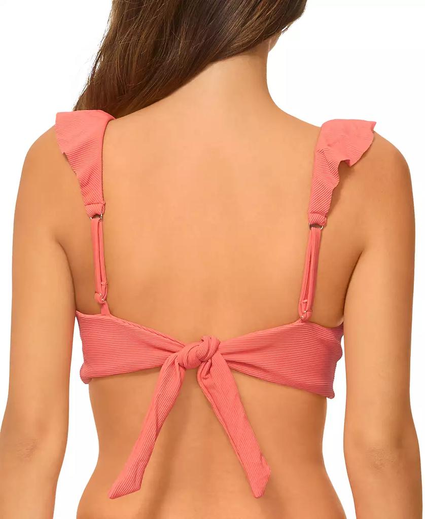 RAISINS Juniors' Cannes Ruffled Bikini Top