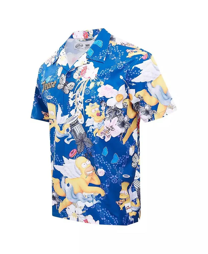 Freeze Max Men's Navy The Simpsons Peace Angels Button-Up Shirt 3