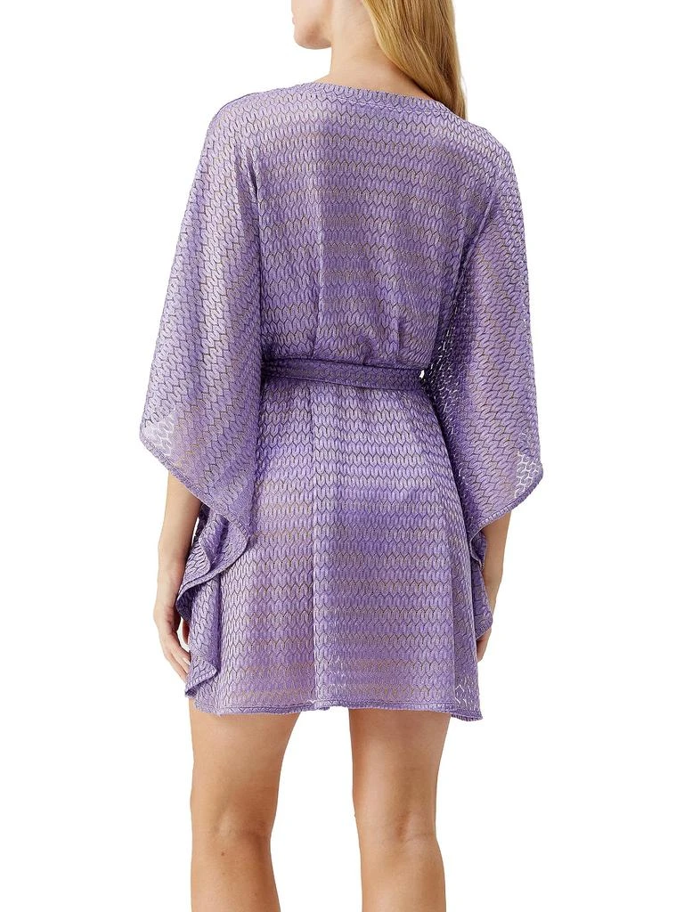 MELISSA ODABASH Petra Crochet-Knit Caftan Minidress 2