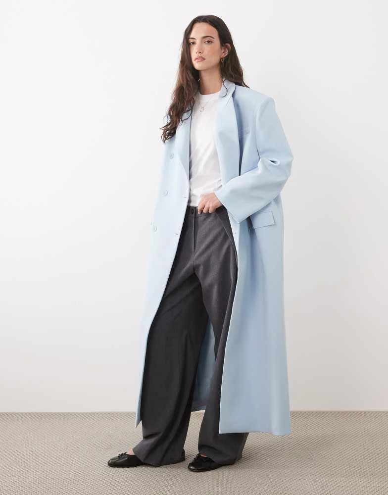 ASOS ASOS DESIGN oversized manzy maxi blazer in blue