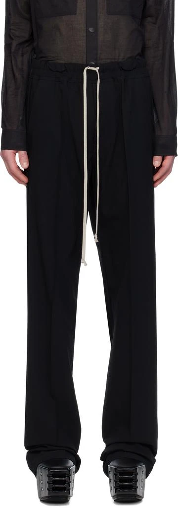 Rick Owens Black Hollywood Dietrich Drawstring Trousers 1