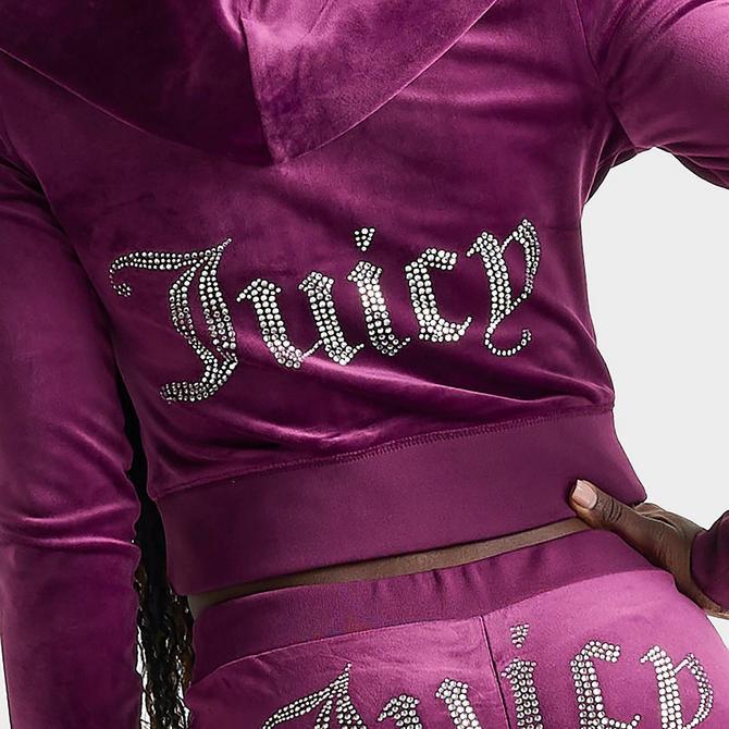 Shop Women's Juicy Couture OG Big Bling Velour Zip-Up Hoodie