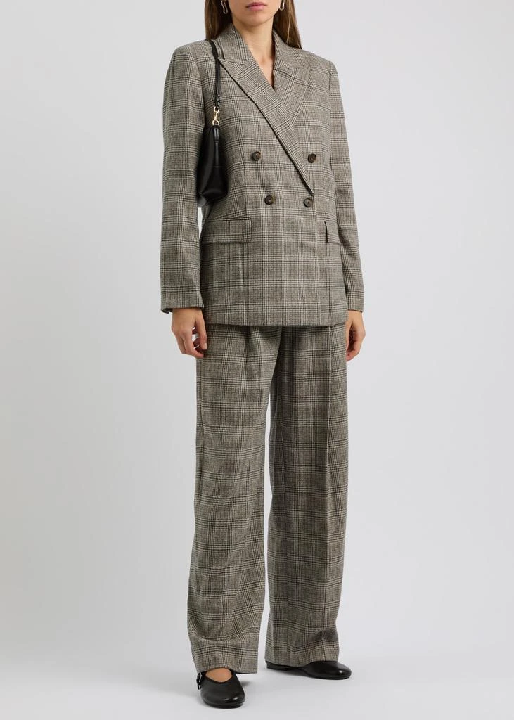 Vince Plaid double-breasted wool-blend blazer 4