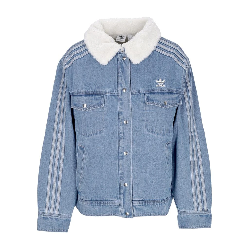 Adidas Women's Jeans Jacket W Denim Jacket Clear Blue 1