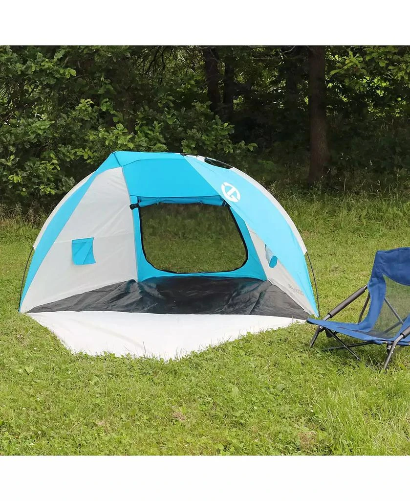 Tahoe Gear Cruz Bay Summer Sun Shelter and Beach Shade Tent Canopy, Blue & White 5