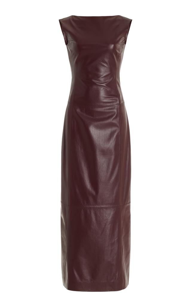 Proenza Schouler Proenza Schouler - Ellery Open-Back Leather Maxi Dress - Burgundy - US 0 - Moda Operandi