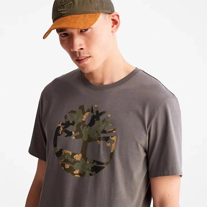 Timberland Camo-Logo T-Shirt for Men in Grey 5