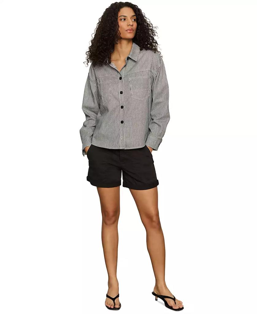 Sanctuary Women's Ivy Striped Cotton Button-Front Shirt