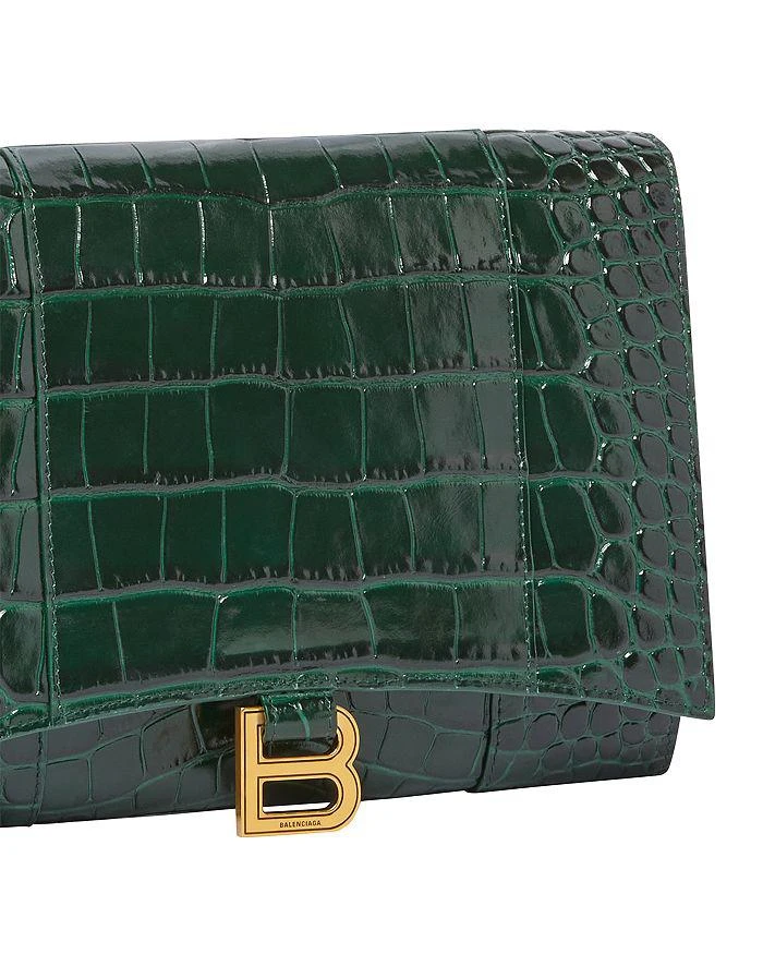 Balenciaga Hourglass Croc Embossed Gusset Pouch 5