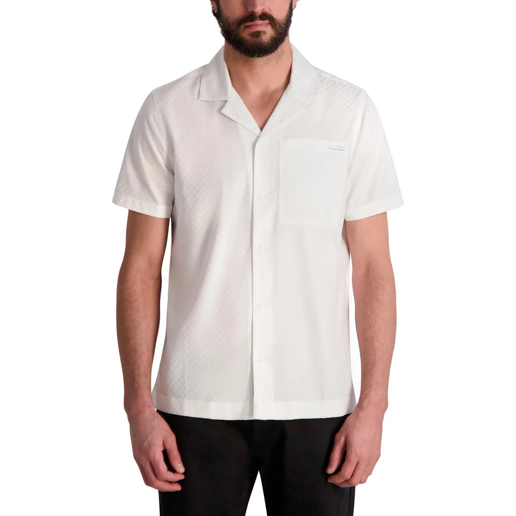 Karl Lagerfeld Paris TEXTURED SHORT SLEEVE WOVEN SHIRT 1