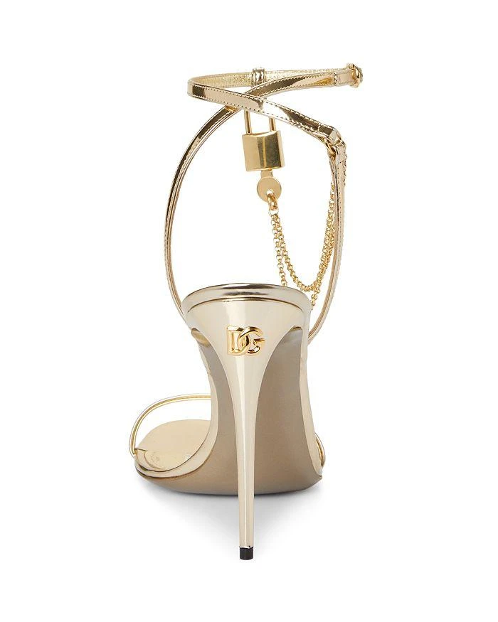 Dolce & Gabbana Women's Lock & Keychain Stiletto Sandals 5