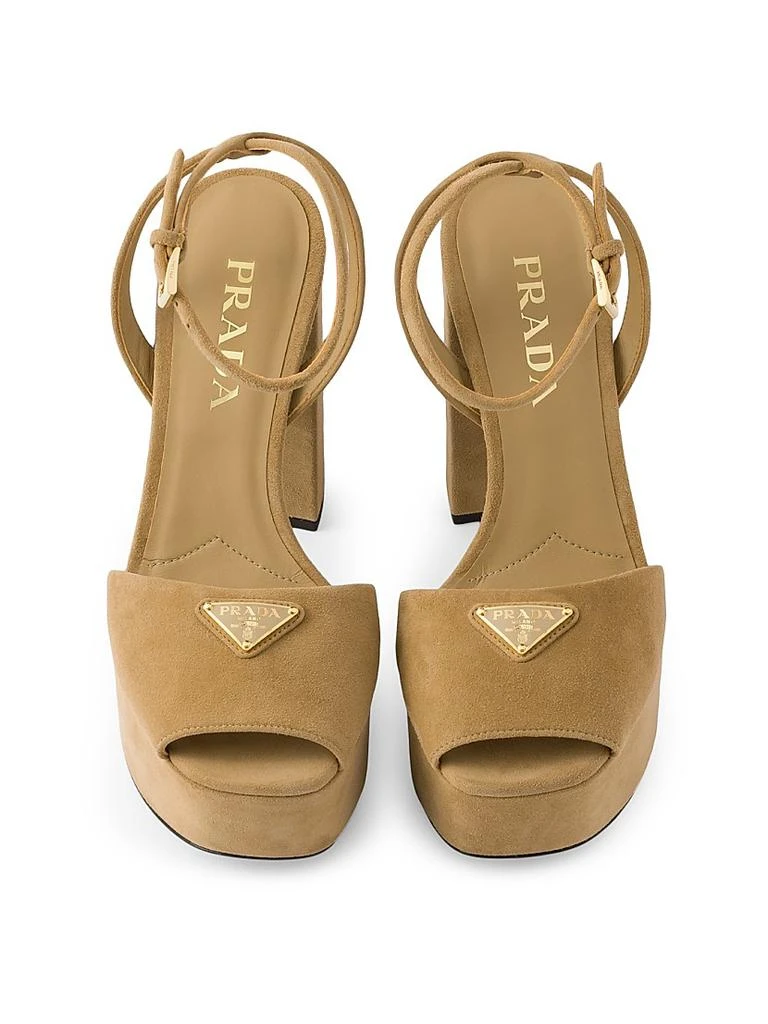 Prada Suede Platform Sandals 2