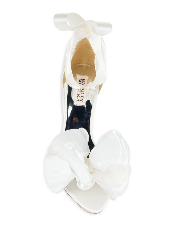 Badgley Mischka Neryssa Bow Trim Satin Sandals 5