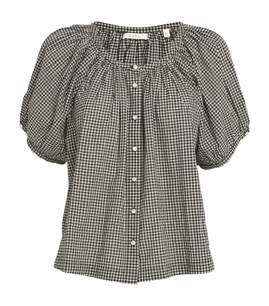 DÔEN La Maddalena Gingham June Blouse