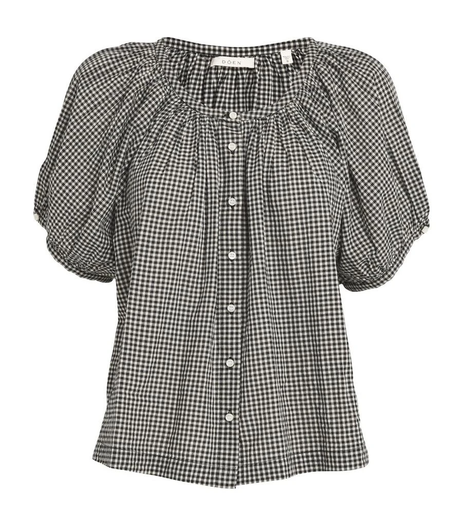 DÔEN La Maddalena Gingham June Blouse 1