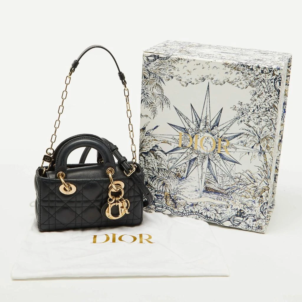 Dior Dior Black Cannage Leather Micro Lady D-Joy Bag 10