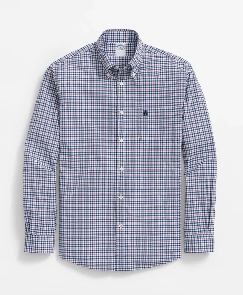 Brooks Brothers Performance Series Stretch Button-Down Collar, Checked Sport Shirt 1