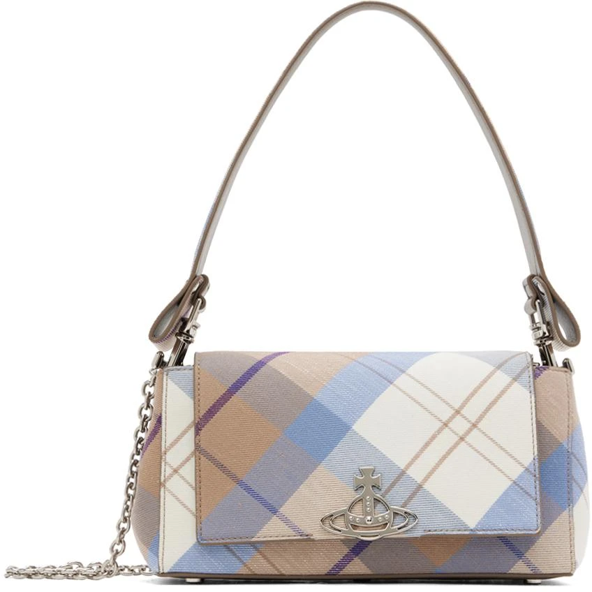 Vivienne Westwood SSENSE Exclusive Capsule Beige & Blue Hazel Medium Bag 1