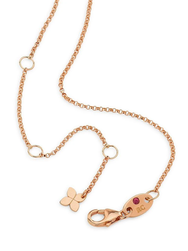 Roberto Coin Venetian Princess Carnivale 18K Rose Gold
Multi-Gemstone Flower Pendant Necklace/17" 2