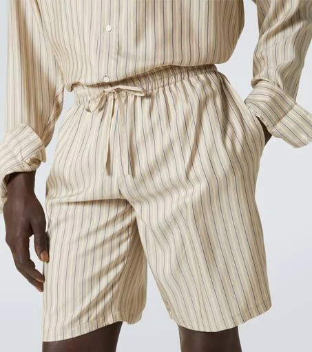 Le Kasha Striped silk shorts 5