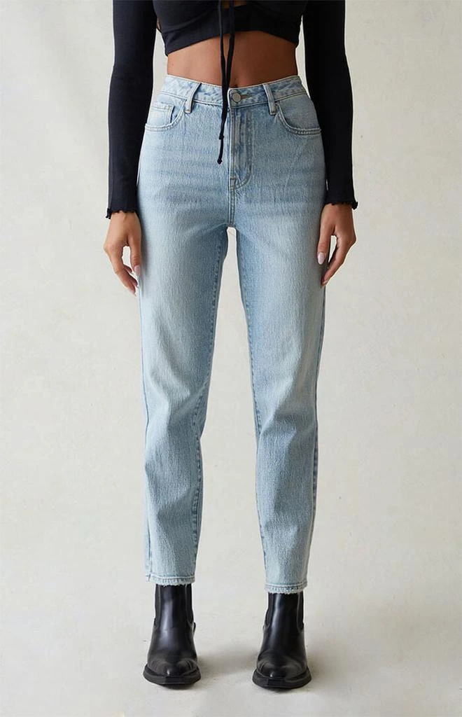 PacSun Straight Leg Jeans Stretch Curve Light Indigo 1