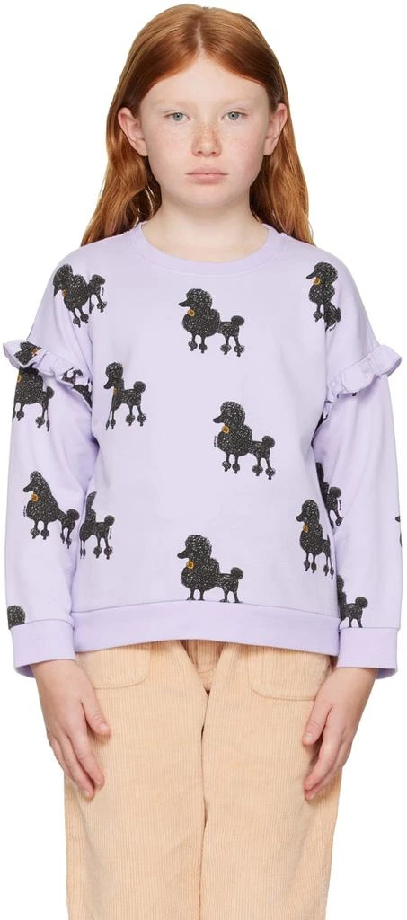 Daily Brat Kids Purple Poodle Sweatshirt 1