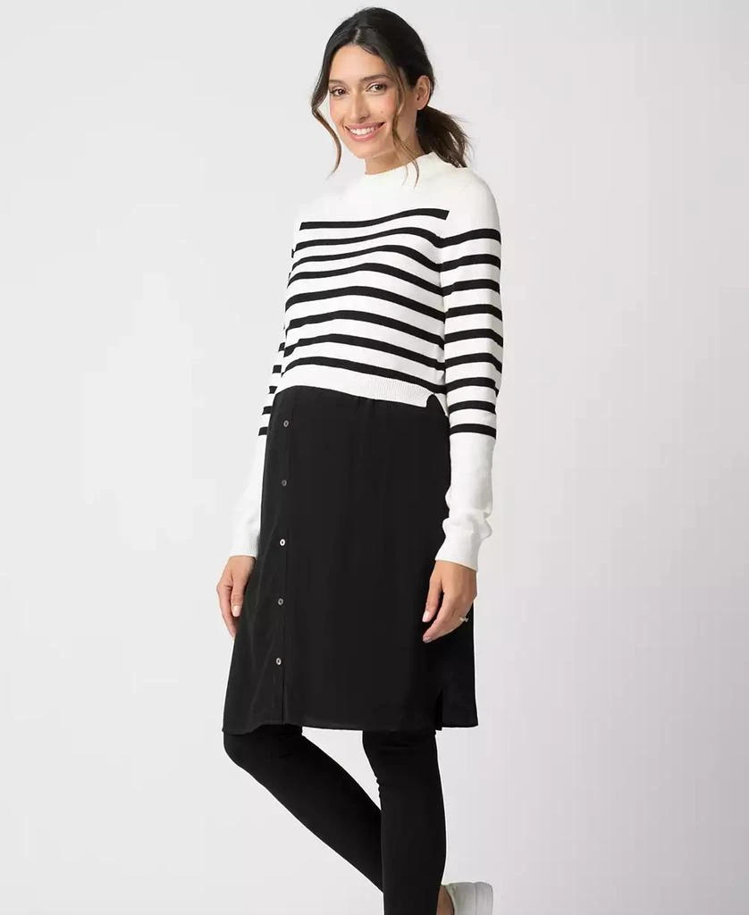 Seraphine Women's Maternity Nursing Dress with Sweater 1
