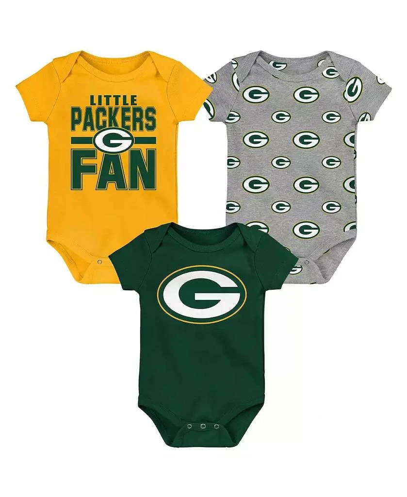 Outerstuff Newborn 3-Piece Green Bay Packers Little Tike Bodysuit Set