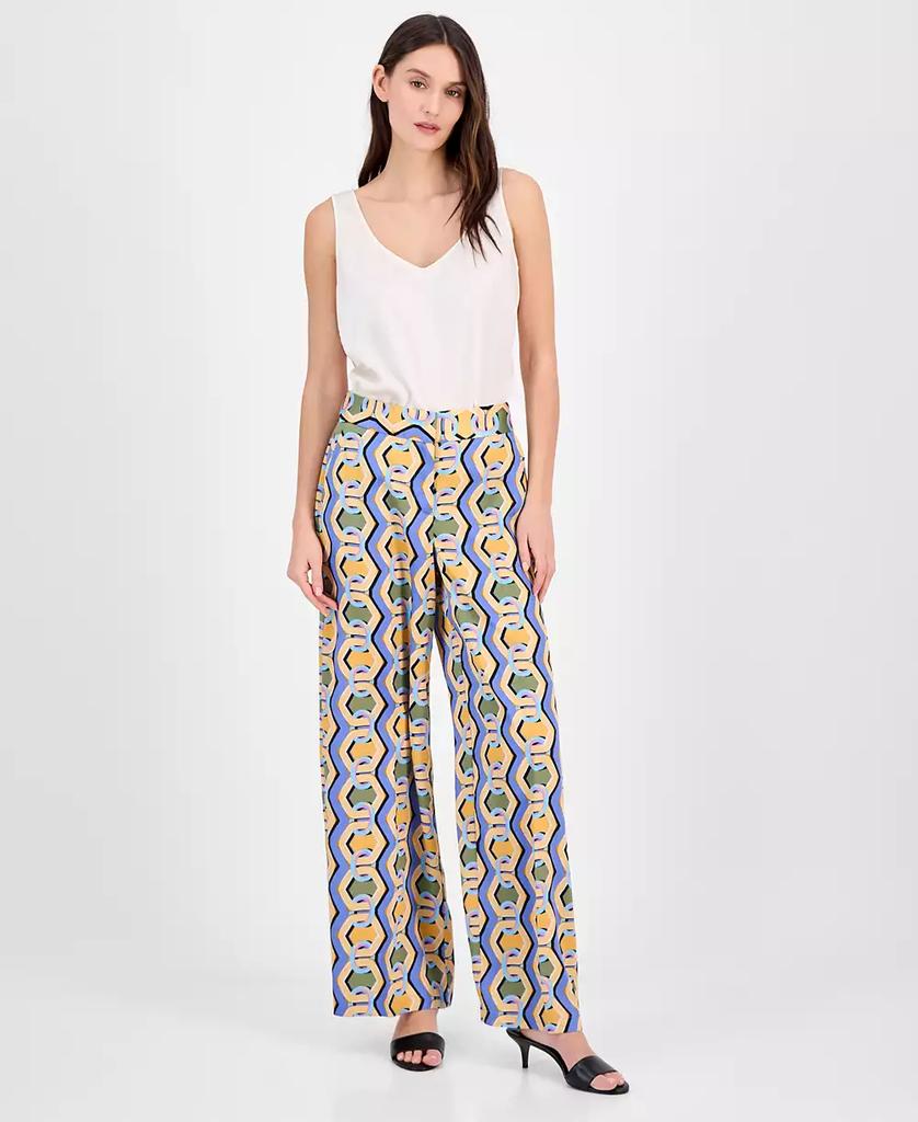 Tahari Women's Printed Wide-Leg Pants