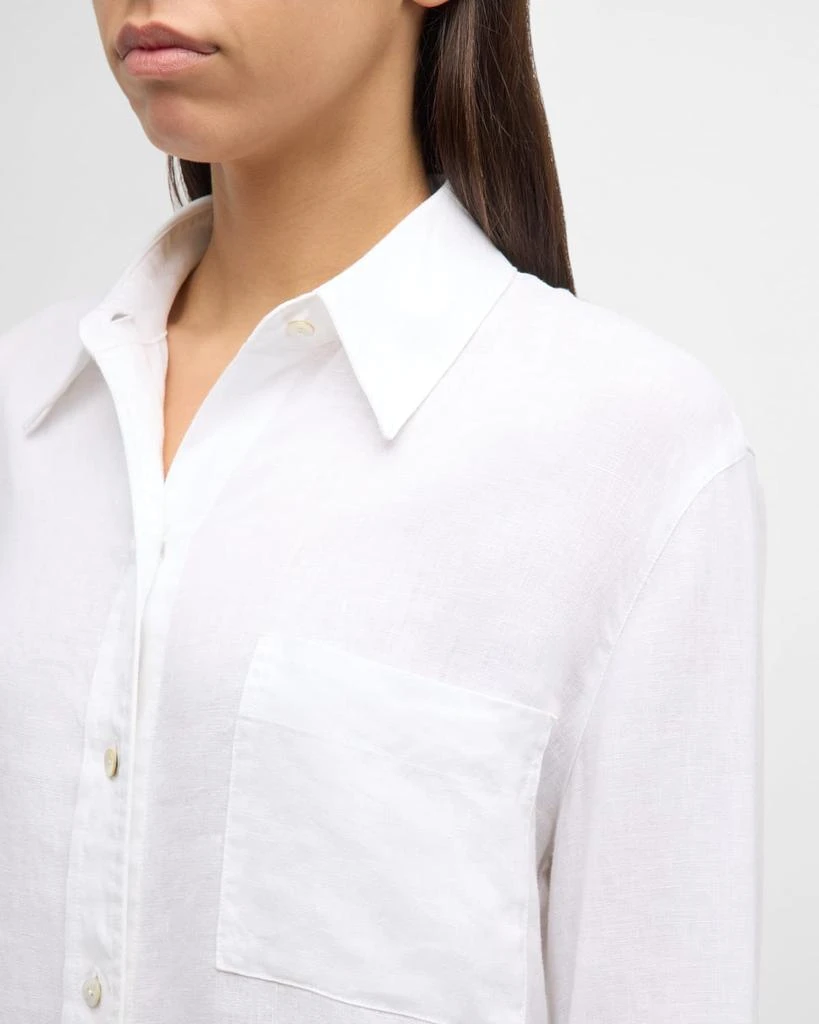 Vince Easy Silk Long-Sleeve Button-Front Shirt 5