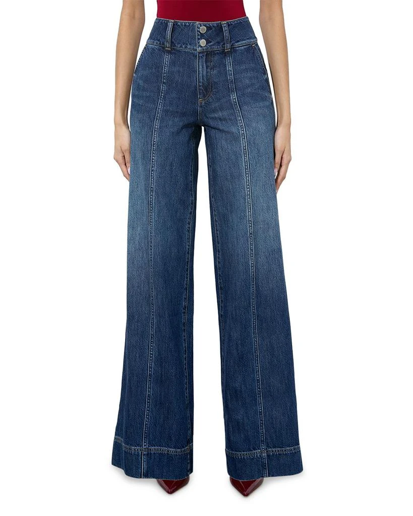 Alice + Olivia Mame High Rise Wide Leg Jeans in Denim Vintage 1
