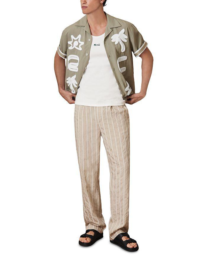 REISS Che Palco Embroidered Camp Shirt