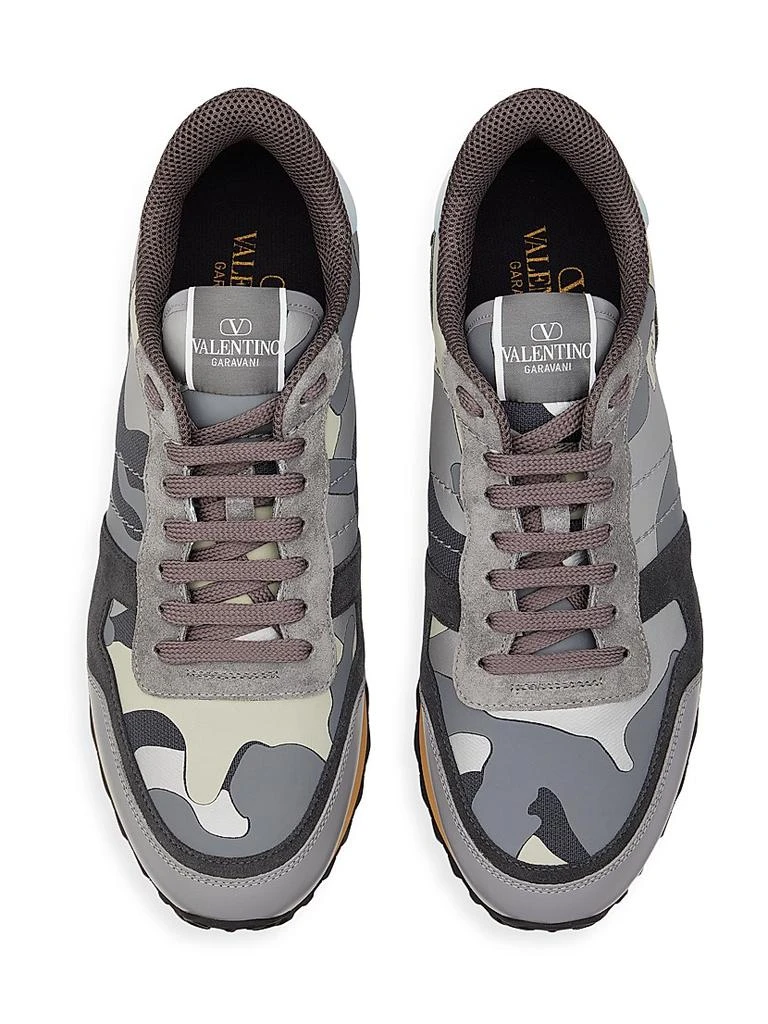 Valentino Rockrunner Camouflage Sneakers in Nappa Fabric 4