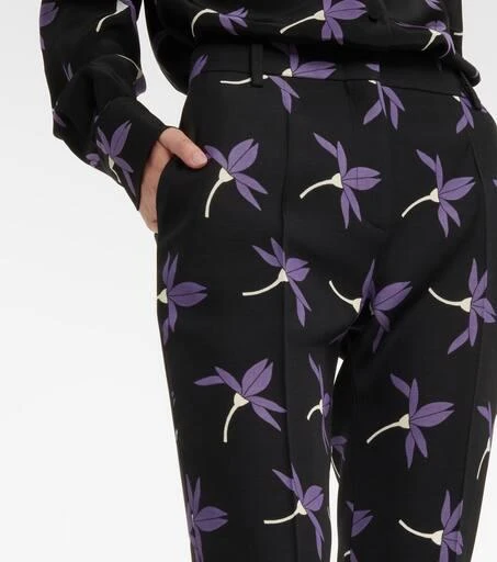 Valentino Floral wool-blend straight pants 4