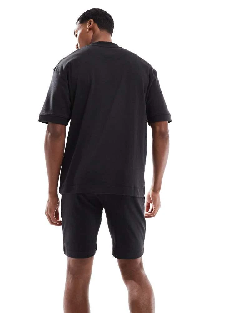 Brave Soul Brave Soul Oversized t-shirt & short co-ord set in black 3