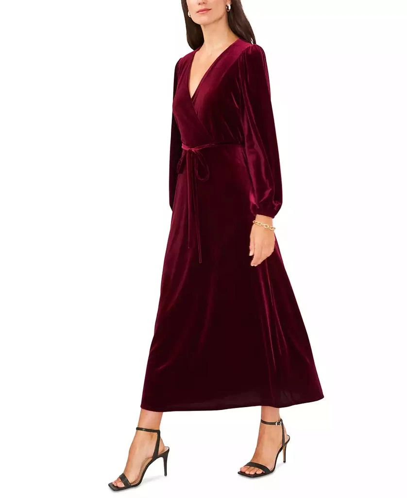 MSK Women's Long-Sleeve Stretch-Velvet Dress 6