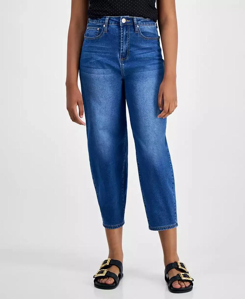 Gogo Jeans Juniors' High Rise Cropped Barrel Jeans 1