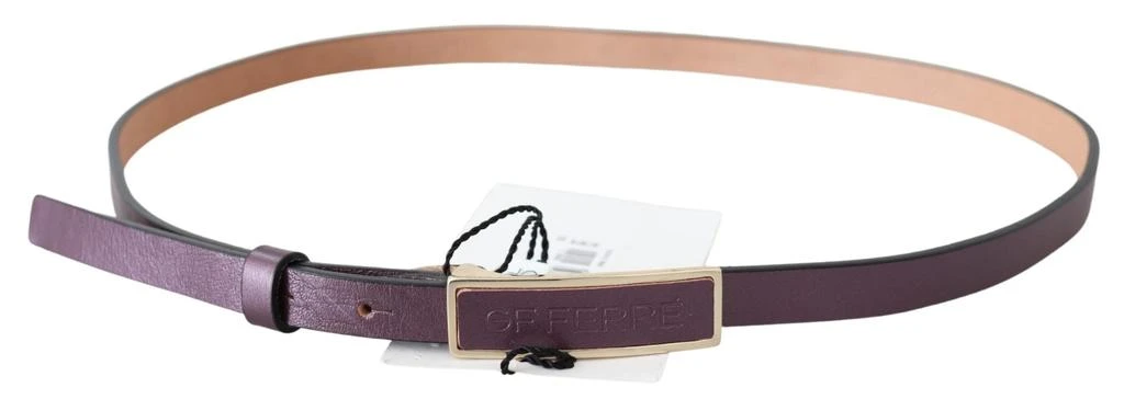 GF Ferre gold Logo Buckle Waist Leather Skinny Women
s Belt 2