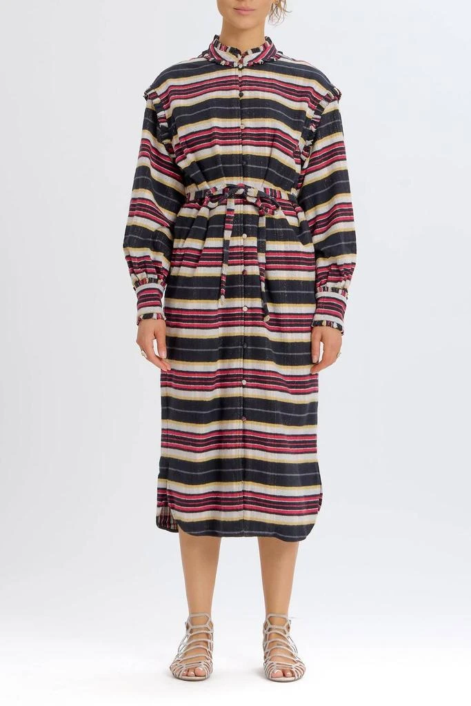 Something Navy Something Navy - Belted Striped Button Up Dress 1